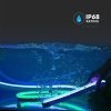 Neon Flex V-TAC 24V IP68 10mb Cięcie co 5cm 6,5W/m IP68 VT-554 Kolor Żółty 260lm
