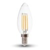 Żarówka LED V-TAC 4W Filament E14 Świeczka VT-1986 4000K 400lm