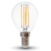 Żarówka LED V-TAC 4W Filament E14 P45 Kulka VT-1996 6400K 400lm 2 Lata Gwarancji