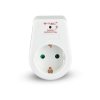 Adapter z ochroną przepięciową V-TAC 16A 3680W BIAŁY VT-1101-1 2 Lata Gwarancji