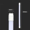 Tuba Świetlówka LED T8 V-TAC SAMSUNG CHIP 60cm 7.5W G13 Obrotowa Nano Plastic VT-062 4000K 850lm 5 Lat Gwarancji