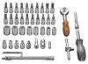 Klucze nasadowe, 1/4”, CrV, zestaw 46 szt.
