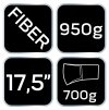 Siekiera 950g, obuch 700g, trzonek włókno, 17.5