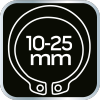 Szczypce segera do pierścieni osadczych 180 mm, zewnętrzne, proste