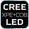 Latarka akumulatorowa USB  300 lm 2 w 1 CREE XPE + COB LED