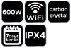 Panel grzewczy na podczerwień 600W, WIFI