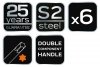 Klucze Torx 6 szt. wkładka