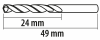 Wiertła do metalu Baildon BASIC DIN 338 RN NWKa 2 mm, HSS (S), 49-24 mm, wielokrotność 10