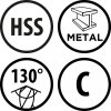 Wiertło do metalu Baildon BASIC DIN 345 RN NWKc 10 mm, HSS (S), 168-87 mm