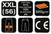 Spodnie dresowe COMFORT, czarno-szare, rozmiar XXL