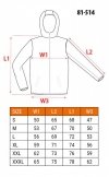 Bluza rozpinana z kapturem COMFORT, szara, rozmiar XL