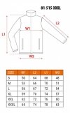 Bluza rozpinana OUTDOOR, pique, szara, rozmiar XXXL