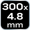 Opaski zaciskowe EXTREME 4.8 x 300 mm, czarne, 100 szt.