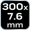 Opaski zaciskowe EXTREME 7.6 × 300 mm, czarne, 50 szt.