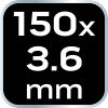 Opaski zaciskowe EXTREME 3.6 × 150 mm, białe, 20 szt.