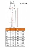 Ogrodniczki robocze PREMIUM, 100% bawełna, ripstop, rozmiar M