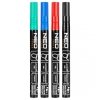 Marker budowlany, 4 kolory, permanentny, wodoodporny, lakierowy, aluminiowy, 4 szt