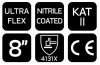 Rękawice robocze ultraflex, nylon-spandex, pokrytcie polimetrowo-nitrylowe (foam), 4131X, rozmiar 8