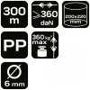 Linka pleciona polipropylenowa fi 6 300m