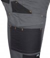 Spodnie robocze Mix&Match, Canvas, wzmocnienia z Cordury, szaro-czarne, rozmiar XS