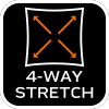 Spodnie robocze Mix&Match, 4 way stretch, czarno-pomarańczowe, rozmiar XXL
