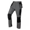 Spodnie robocze Mix&Match, 4 way stretch, z kaburami, Cordura, szaro-czarne, rozmiar L