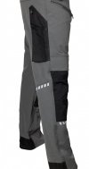 Spodnie robocze Mix&Match, 4 way stretch, z kaburami, Cordura, szaro-czarne, rozmiar XL