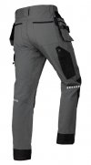 Spodnie robocze Mix&Match, 4 way stretch, z kaburami, Cordura, szaro-czarne, rozmiar XXL