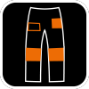 Spodnie robocze Mix&Match, 4 way stretch, z kaburami, Cordura, szaro-czarne, rozmiar XXXL
