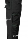 Spodnie robocze Mix&Match, 4 way stretch, z kaburami, Cordura, czarne, rozmiar L