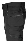Spodnie robocze Mix&Match, 4 way stretch, z kaburami, Cordura, czarne, rozmiar XL