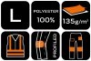 Spodnie robocze Mix&Match, stretch, czarne, rozmiar L