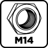 Tarcza mocująca z rzepem 125 mm x M14 + trzpień