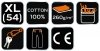 Krótkie spodenki COTTON Slim, 100% cotton, rozmiar XL