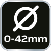 Obcinak do rur z tworzyw 0-42 mm