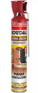 PIANKA MONTAŻOWA WĘŻYKOWA SOUDAL GENIUS GUN 500ML (1 SZT)
