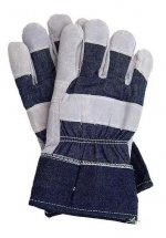 RĘKAWICE SKÓRA BYDLĘCA, DWOINA, JEANS RB (6 PAR)