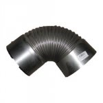 KOLANO PIECOWE CZARNE Z BLACHY 1MM 140MM (1 SZT)