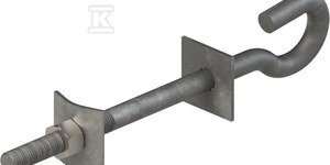 ŚRUBA HAKOWA M16 L200 OCYNK OGNIOWY (SZT)