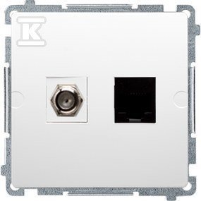 GN.ANTENOWE F+RJ45 K.6 BIAŁY BASIC (SZT)