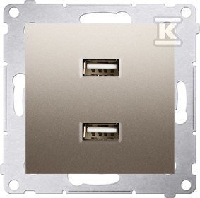 ŁADOWARKA 2XUSB 2.1A, 5V ZŁOTY SIMON54 (SZT)