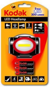 LATARKA CZOŁOWA LED 5W 300 LM+3XAAA (SZT)