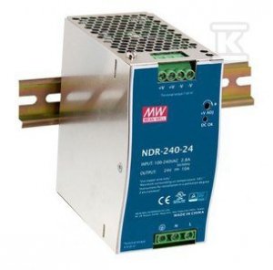 ZASILACZ NA SZYNĘ DIN 240W 24V 10A (SZT)
