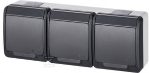 GN.3X2P+Z N/T IP44 ANTRACYT HERMES (SZT)