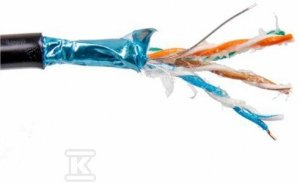 KABEL F/UTP KAT. 5E, ZEW., ŻEL. PE 500M (m)