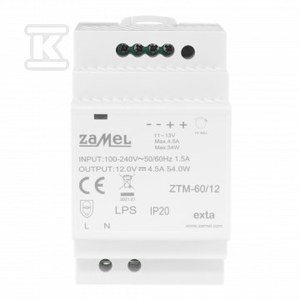 ZASILACZ 60W 12V ZTM-60/12 (SZT)