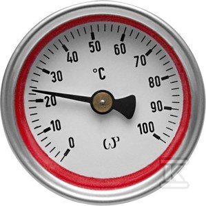 TERMOMETR TARCZOWY (100OC)-CZERWONY (SZT)