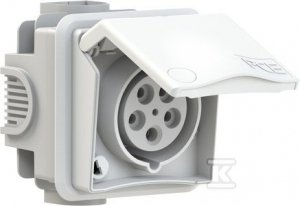 GN.P/T PRZLO.ZA. 16A/5P/400V DESIGN IP44 (SZT)