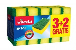 VILEDA GĄBKA DO NACZYŃ TIP TOP 3+2GRATIS (1 OP)