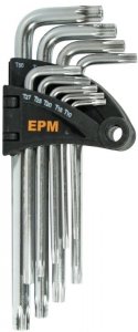 KOMPLET KLUCZY TORX TYP L T10-T50 9SZT. DŁUGIE (1 KPL)